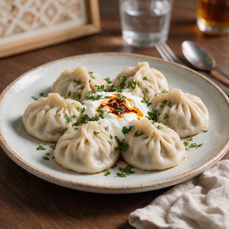 Steamed manty dumplings